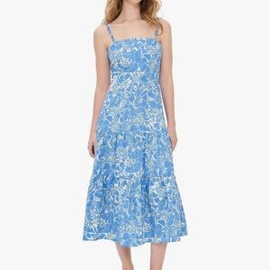 Floral o.p.t. Blue Midi Dress